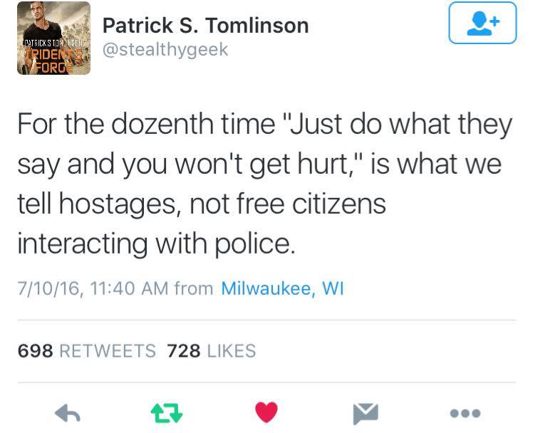 just do what they say and you won't get hurt, is what we tell hostages, not free citizens interacting with police
