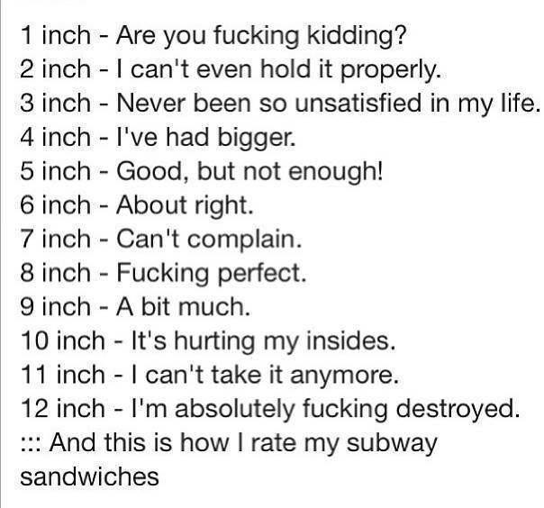 and this is how i rate my subway sandwiches
