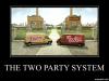 the two party system, left twix, right twix