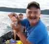 fishing in quebec, fish wearing dentures