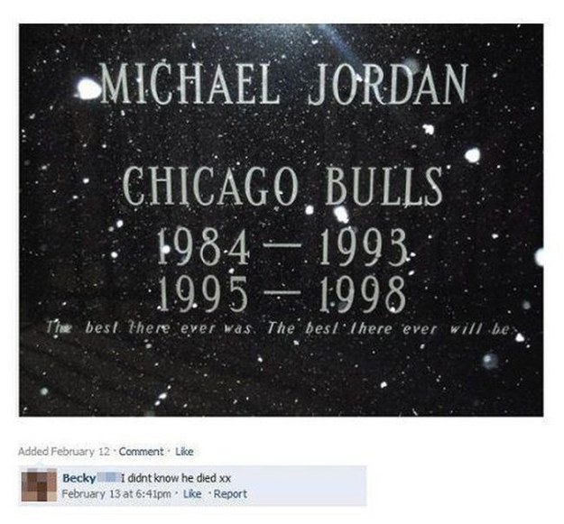 michael jordan, chicago bulls, 1984-1993, 1995-1998, i didn't know he died