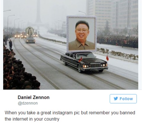 when you take a great instagram pic but remember you banned the internet in your country