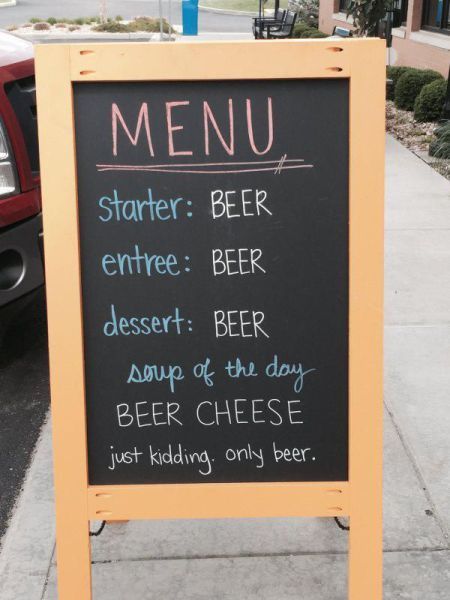 there's beer on the menu