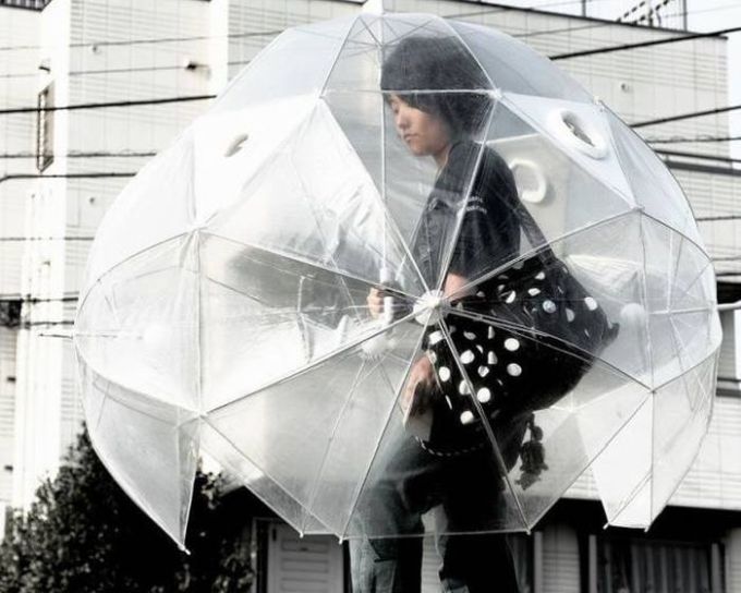 epic umbrella to keep you dry even when rain hits from the sides