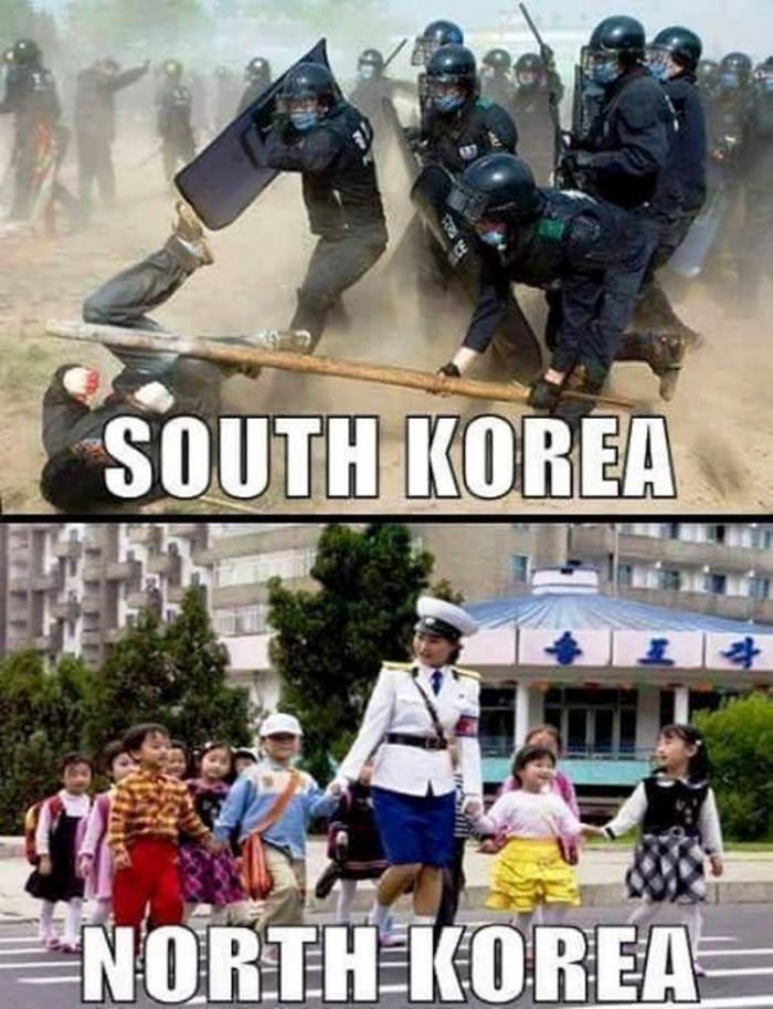 maybe the images you choose are somewhat important, south korea, north korea, 
