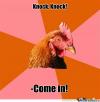 knock knock, come in!, anti chicken joke, meme