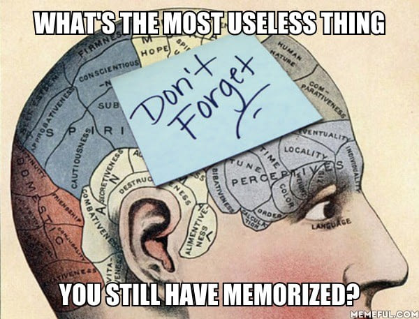 what's the most useless thing you have memorized