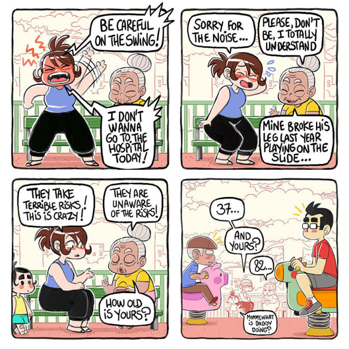 relatable comics illustrate the universal parenting struggles