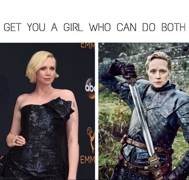 get a girl who can do both, dress up and suit up