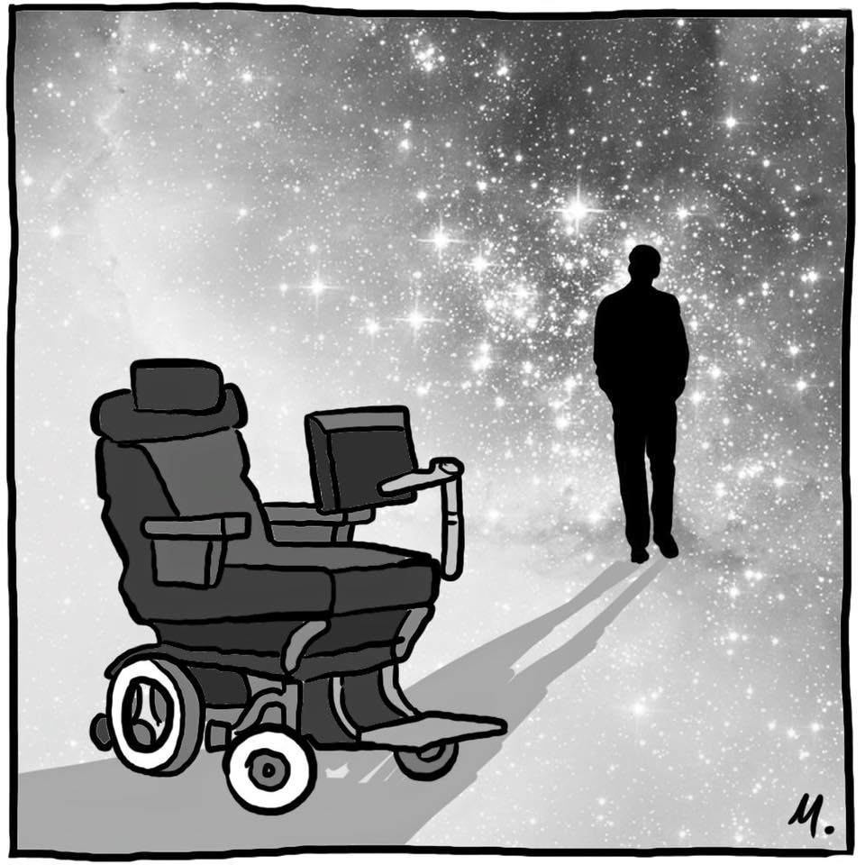 rip stephen hawking, beautiful piece from melbourne artist mitchell toy