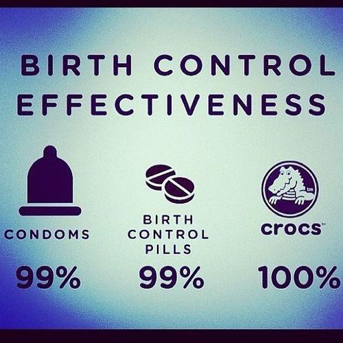 crocs, birth control, meme