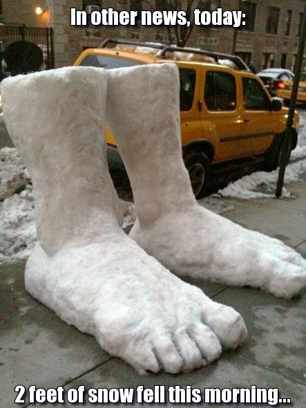 in other news 2 feet of snow fell this morning