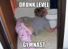 drunk, gymnast, flexible