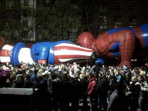 balloons, fail, spiderman, parade
