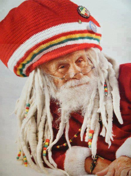 Rasta, Santa, dreads, Christmas