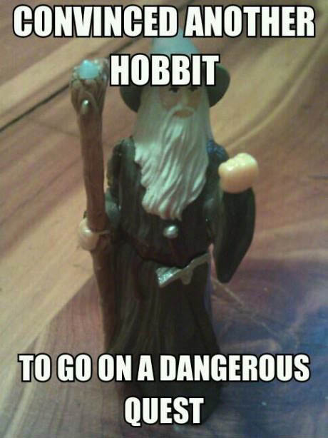 meme, hobbit, Gandalf, wizard, figurine