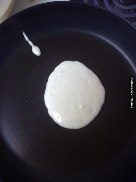 pancake, pan, sperm, egg