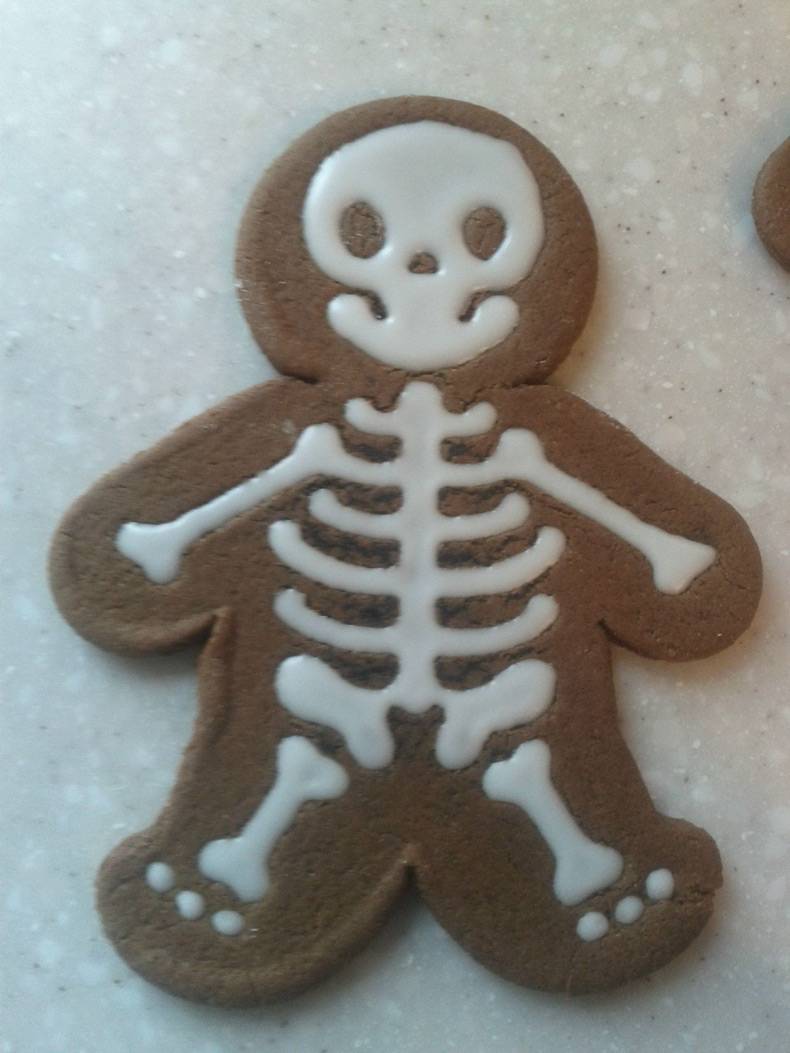 cookie, gingerbread, skeleton, art, win