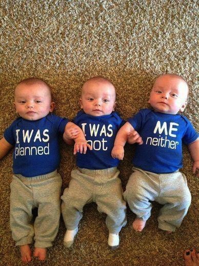 triplets, shirt, plan, mistake