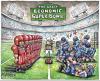 the great economic Super Bowl, usa, china, football, cartoon, commentary