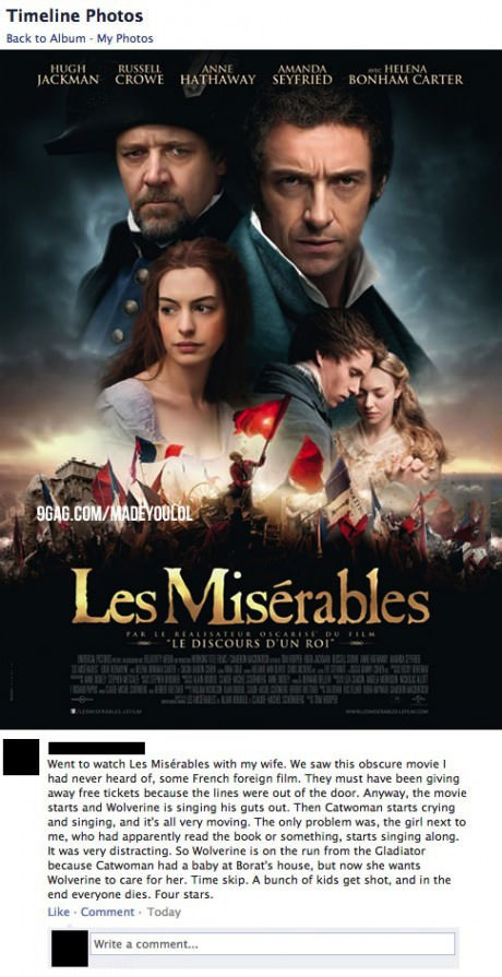 miserables, movie, review, lol