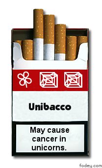 unicorn, cigarette, warning, label, lol, fake