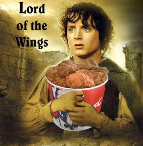 lord of the rings, wings, mash up