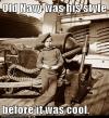 old navy was his style before it was cool, hipster old style photograph, meme