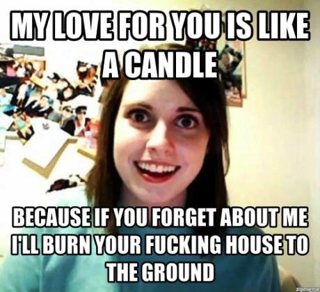 candle, meme, creepy ex girlfriend