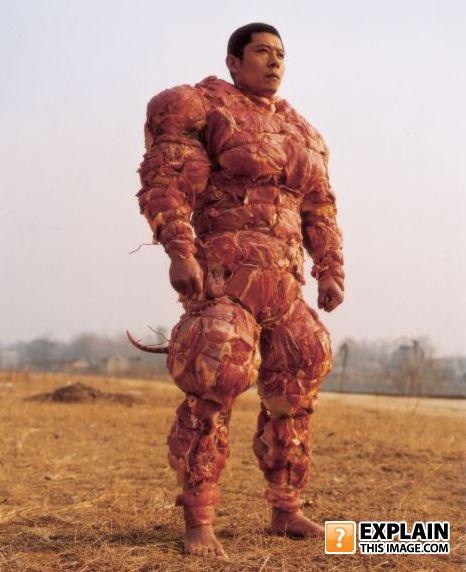 meat man, wtf, clothes, asian