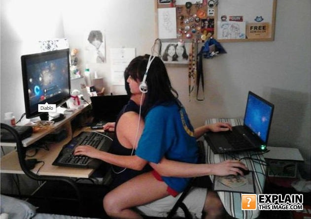 wtf, computer, couple, gaming