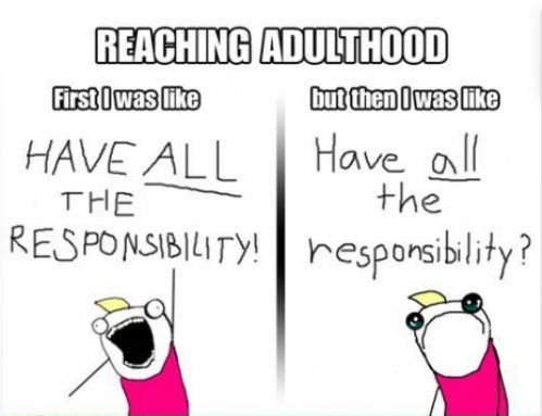 responsibility, adult, adulthood, meme
