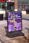 $10 dollars per month or $199 for 18 months, planet fitness sign, fail