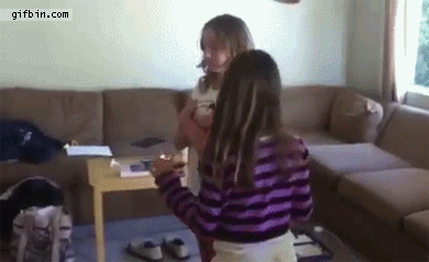 girls demonstrate that trust fall and fail