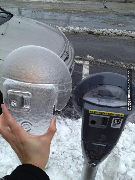 ice, mould, parking meter
