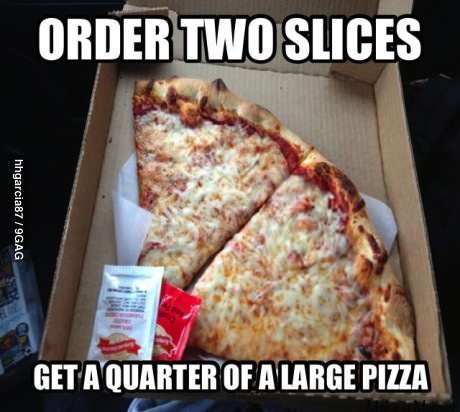 pizza, two slices, meme