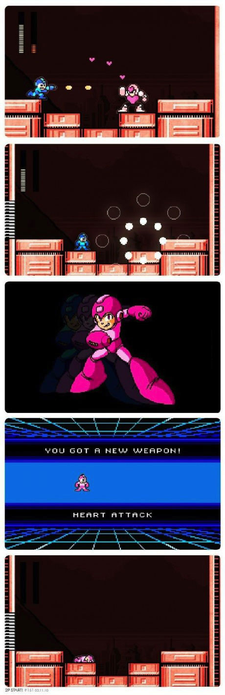 megaman, heart attack, weapon