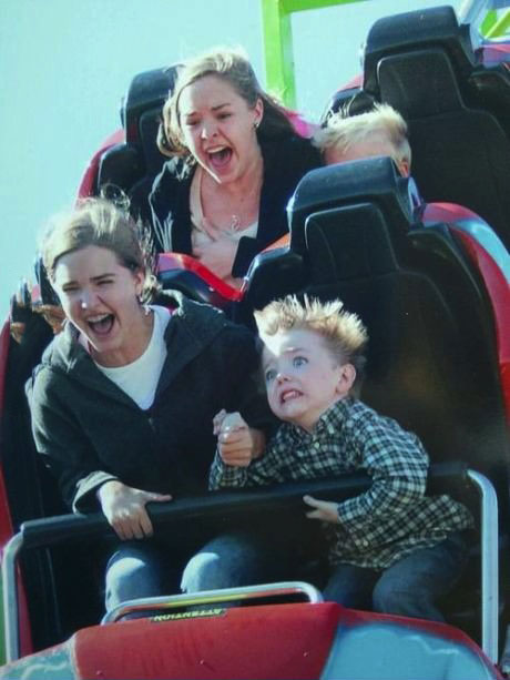 roller coaster, face, kid, lol, scared