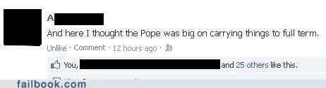 pope, full term, facebook