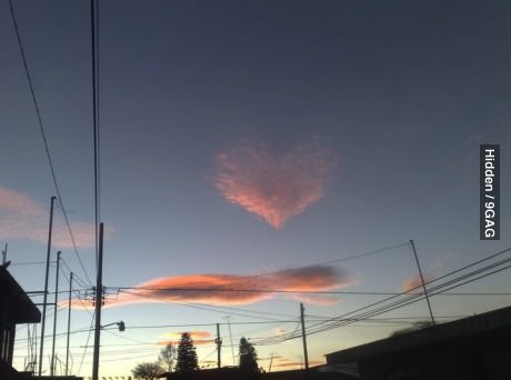 sky, cloud, heart, valentine
