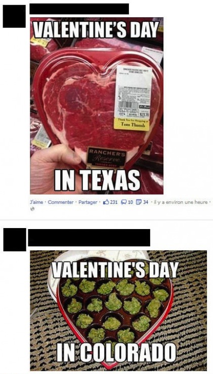 valentine's day, texas, colorado, meat, weed, marijuana, pot, heart