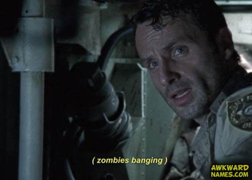captions, zombies banging