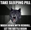 insanity wolf, sleeping pill, redbull