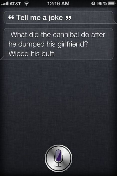 siri, iphone, joke, cannibal, lol