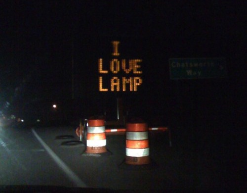 road sign, win, love lamp