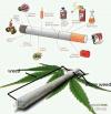 cigarettes, weed, marijuana joint, comparison