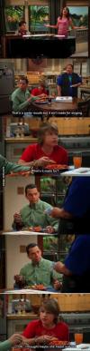 two and a half men, comic, mouth, lol