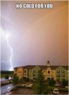 rainbow, lightning, meme, coincidence, timing