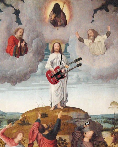 gif, jesus, heaven, angels, guitar