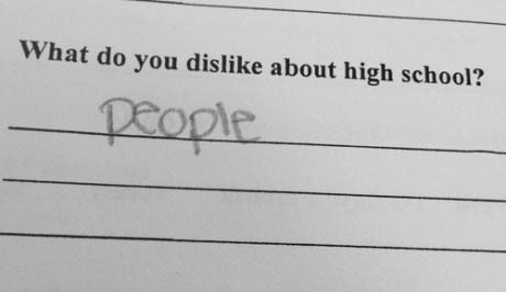 high school, dislike, people